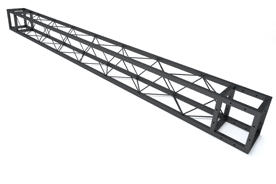 Фермы металлические Line 22*22*300cm, цвет черный, SignImpress